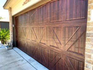 Fratex wooden garage door angle 2