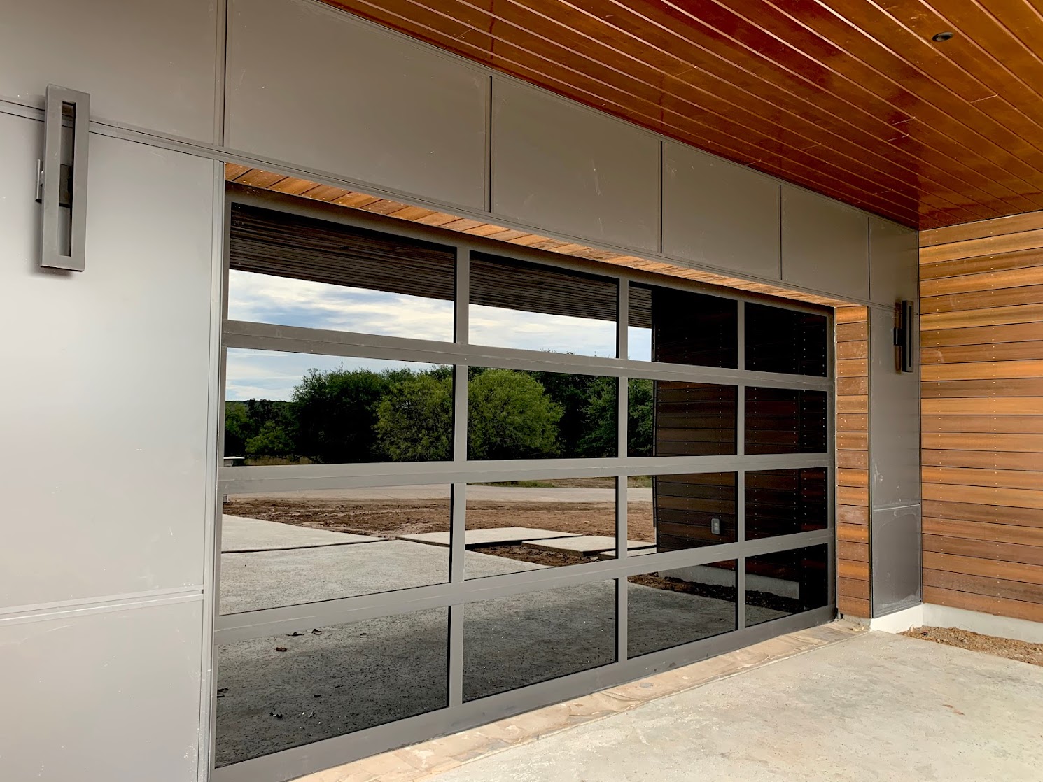 Fratex aluminum garage door replacement in Round Rock