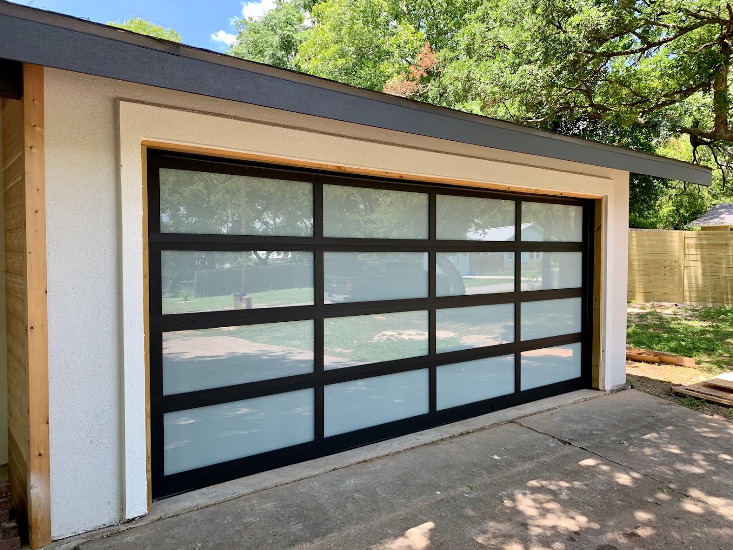 Fratex aluminum garage door replacement in Round Rock