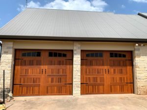 Fratex double wooden garage door